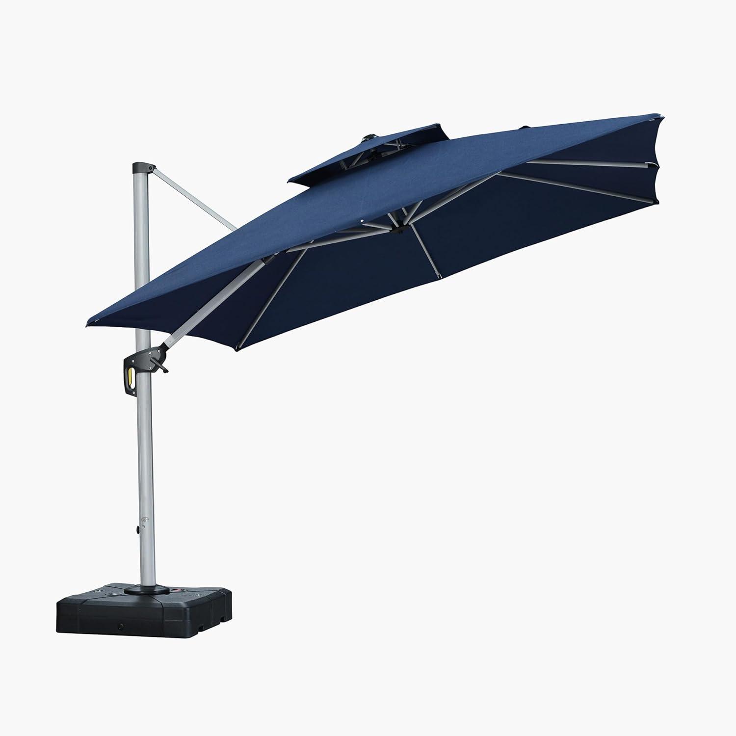 image:imagePURPLE LEAF 10 X 13 Patio Umbrella Outdoor Rectangle Umbrella Large Cantilever Umbrella Windproof Offset Heavy Duty Sun for Garden Deck Pool Patio BeigeSpectrum Indigo