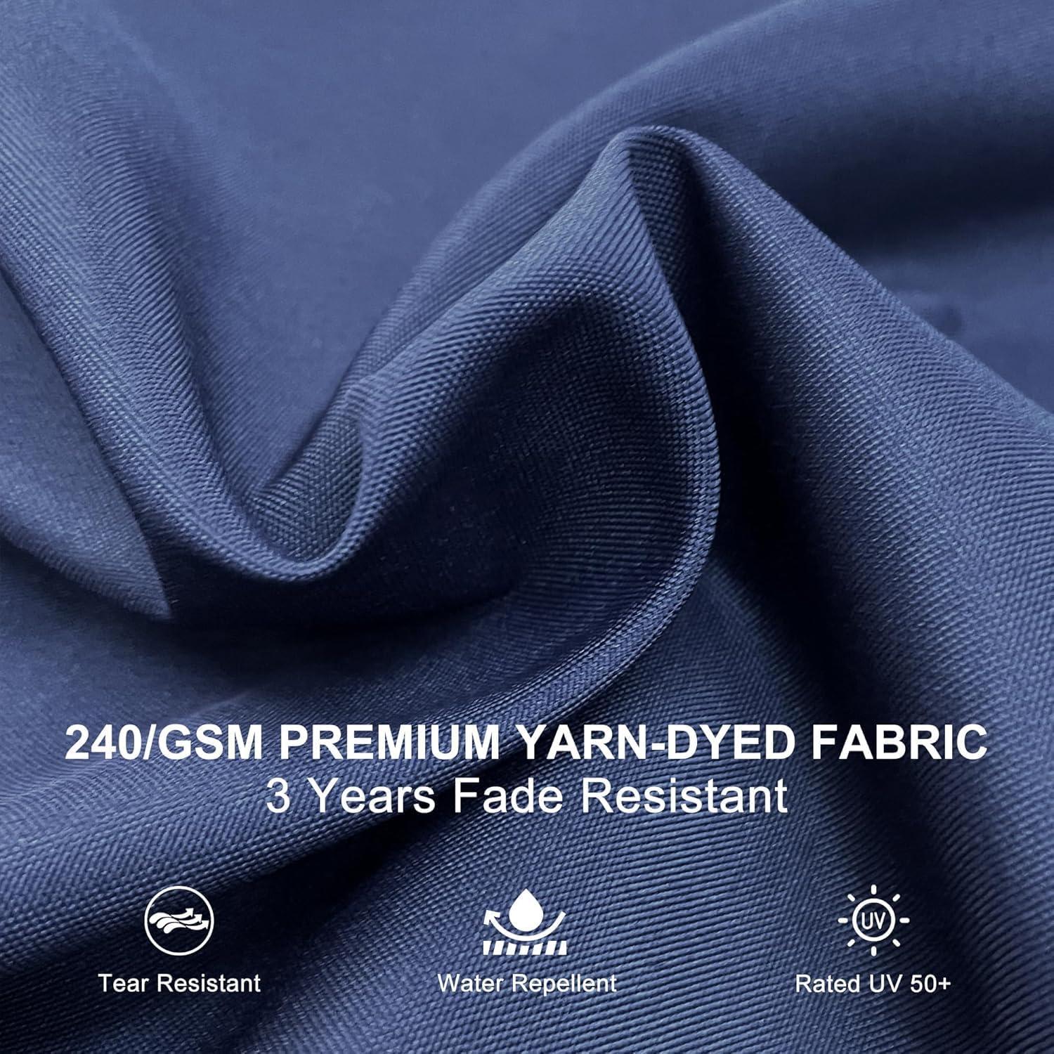 image:imagePURPLE LEAF 10 X 13 Patio Umbrella Outdoor Rectangle Umbrella Large Cantilever Umbrella Windproof Offset Heavy Duty Sun for Garden Deck Pool Patio BeigeNavy Blue