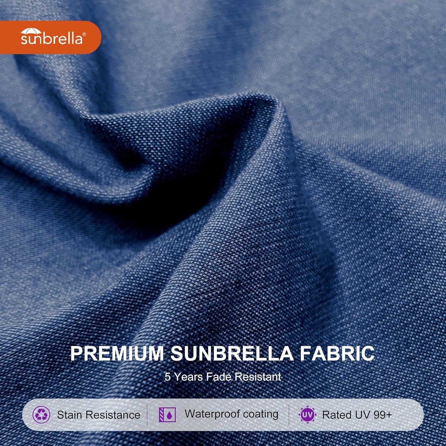 image:imagePURPLE LEAF 10 X 13 Patio Umbrella Outdoor Rectangle Umbrella Large Cantilever Umbrella Windproof Offset Heavy Duty Sun for Garden Deck Pool Patio BeigeSpectrum Indigo