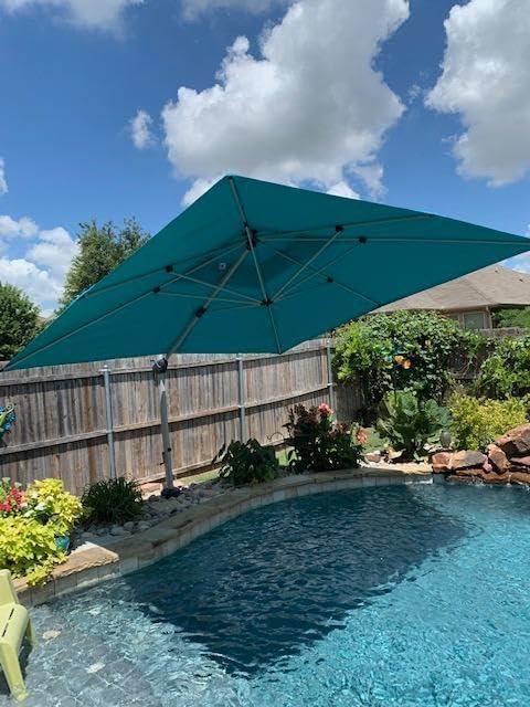 image:imagePURPLE LEAF 10 X 13 Patio Umbrella Outdoor Rectangle Umbrella Large Cantilever Umbrella Windproof Offset Heavy Duty Sun for Garden Deck Pool Patio BeigeTurquoise Blue
