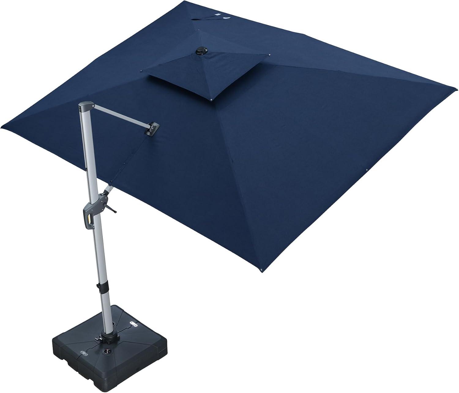 image:imagePURPLE LEAF 10 X 13 Patio Umbrella Outdoor Rectangle Umbrella Large Cantilever Umbrella Windproof Offset Heavy Duty Sun for Garden Deck Pool Patio BeigeSpectrum Indigo