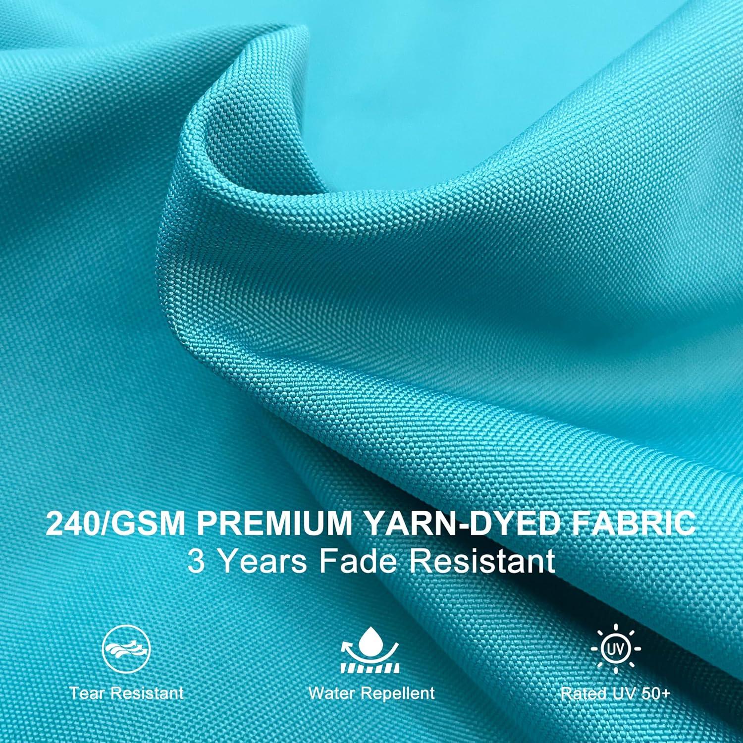 image:imagePURPLE LEAF 10 X 13 Patio Umbrella Outdoor Rectangle Umbrella Large Cantilever Umbrella Windproof Offset Heavy Duty Sun for Garden Deck Pool Patio BeigeTurquoise Blue