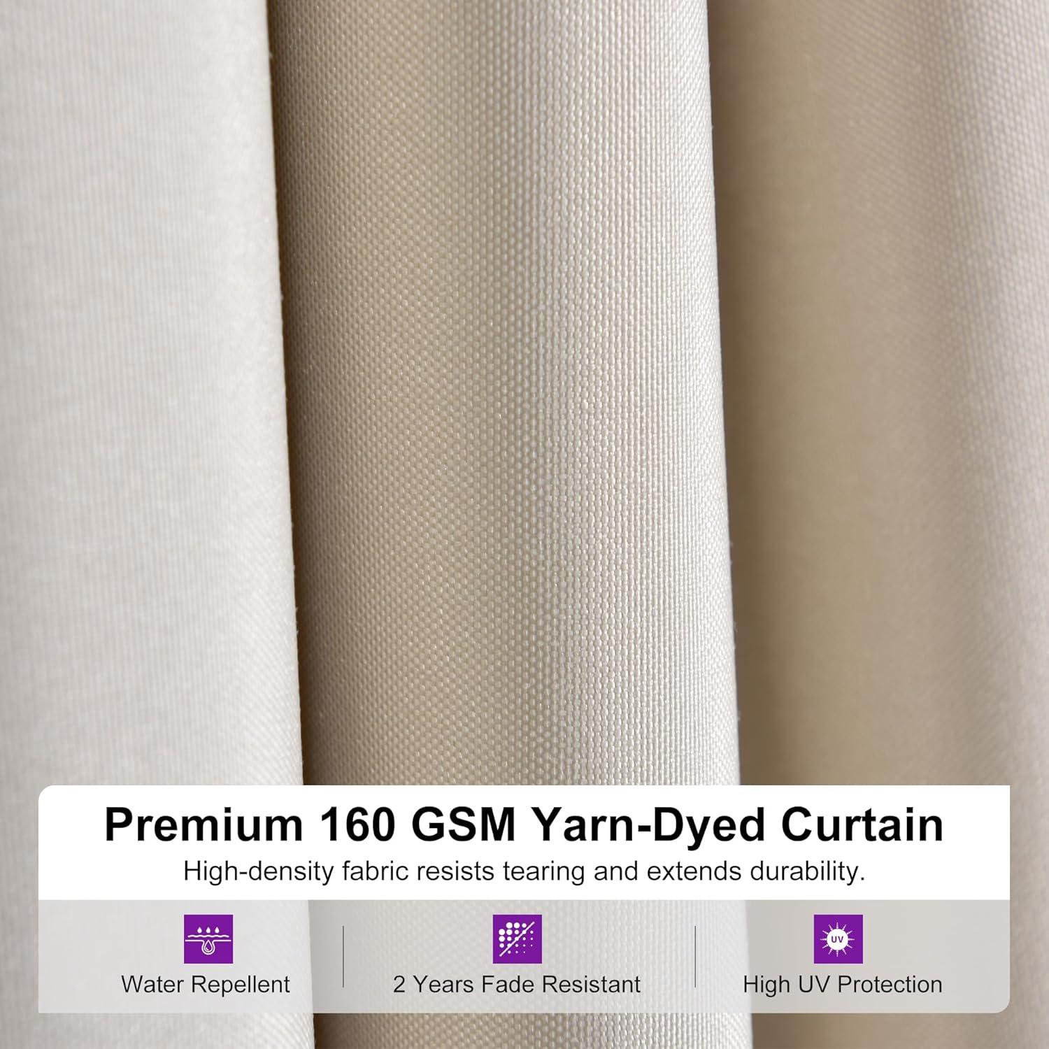 image:imagePURPLE LEAF 8 x 10 Outdoor Hardtop Gazebo Champagne Small Aluminum Gazebo with Galvanized Steel Double Roof Curtains and Netting for Patio Lawn and Garden12 X 14