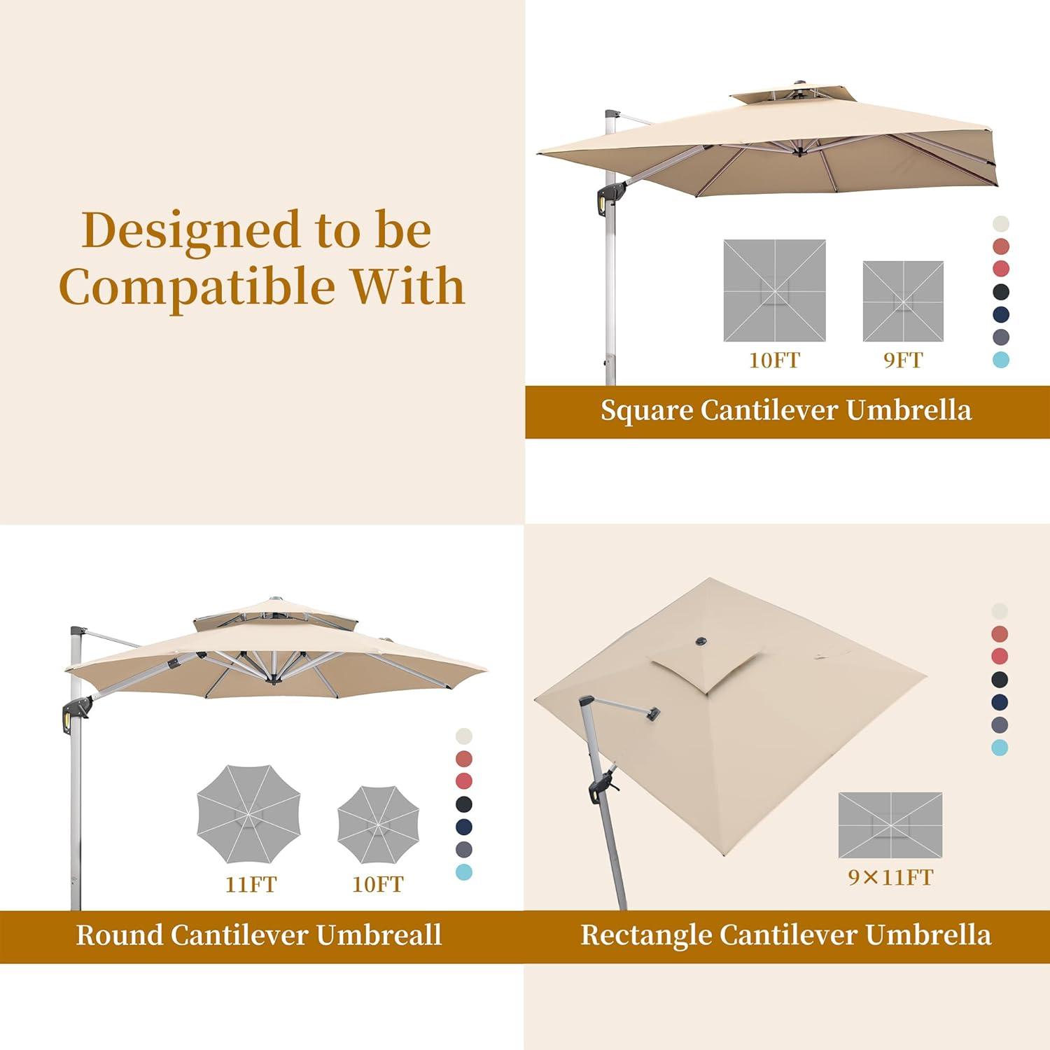 image:imagePURPLE LEAF DY1100 Offset Patio Umbrella Base SandWater Filled Square 322 X 322322 X 322