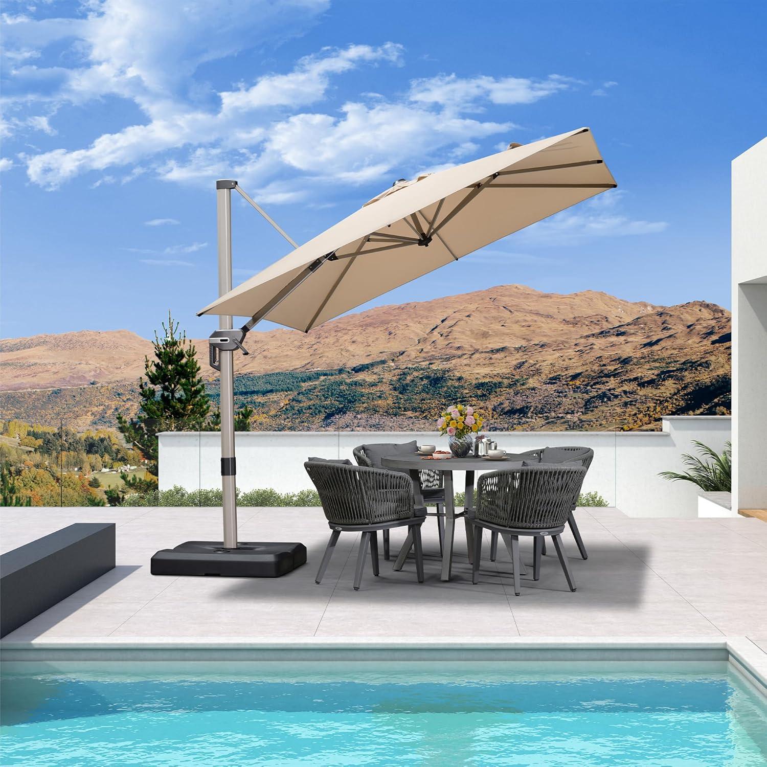 image:imagePURPLE LEAF HLR75 Patio Umbrella Base Stand Heavy Duty Outdoor Umbrella Weighted Base Water amp Sand Filled 326 335326 335