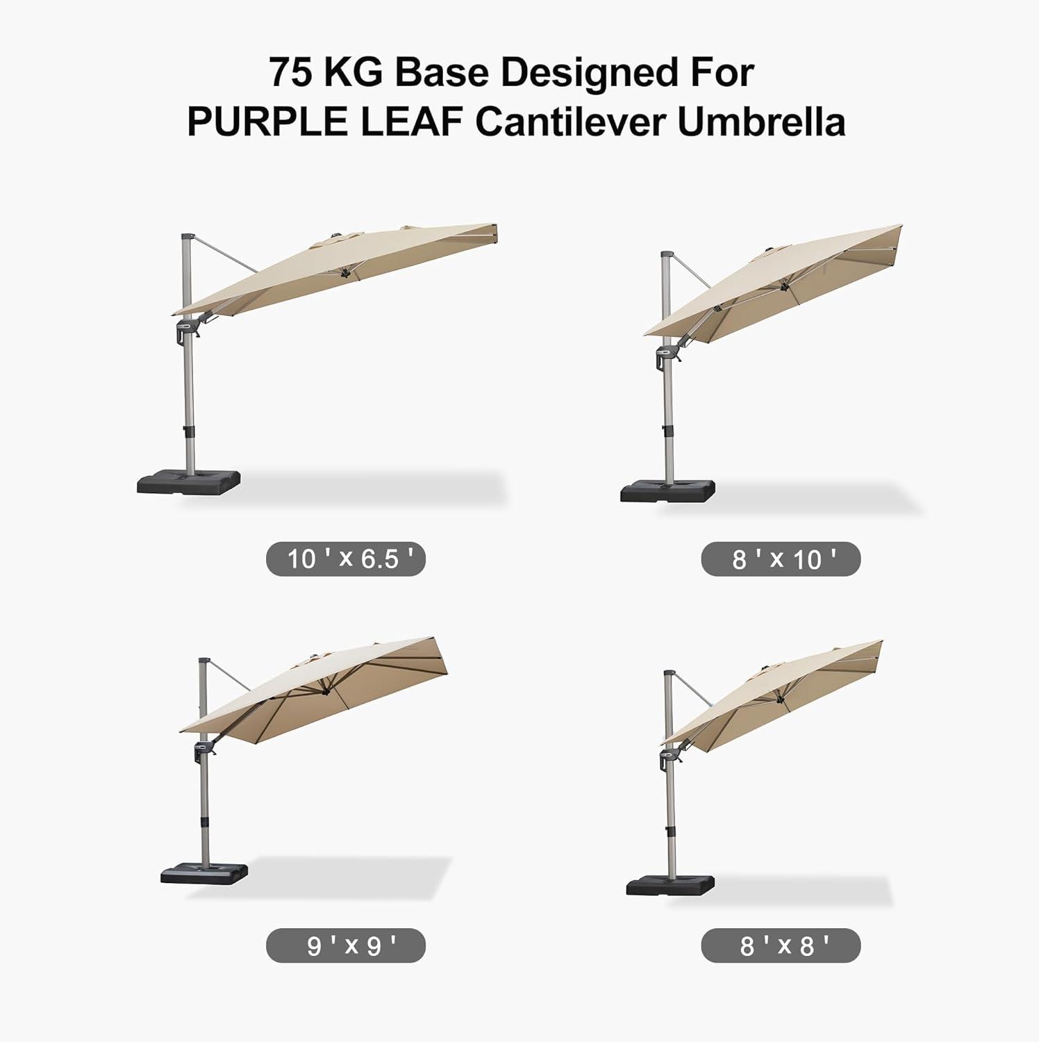 image:imagePURPLE LEAF HLR75 Patio Umbrella Base Stand Heavy Duty Outdoor Umbrella Weighted Base Water amp Sand Filled 326 335326 335