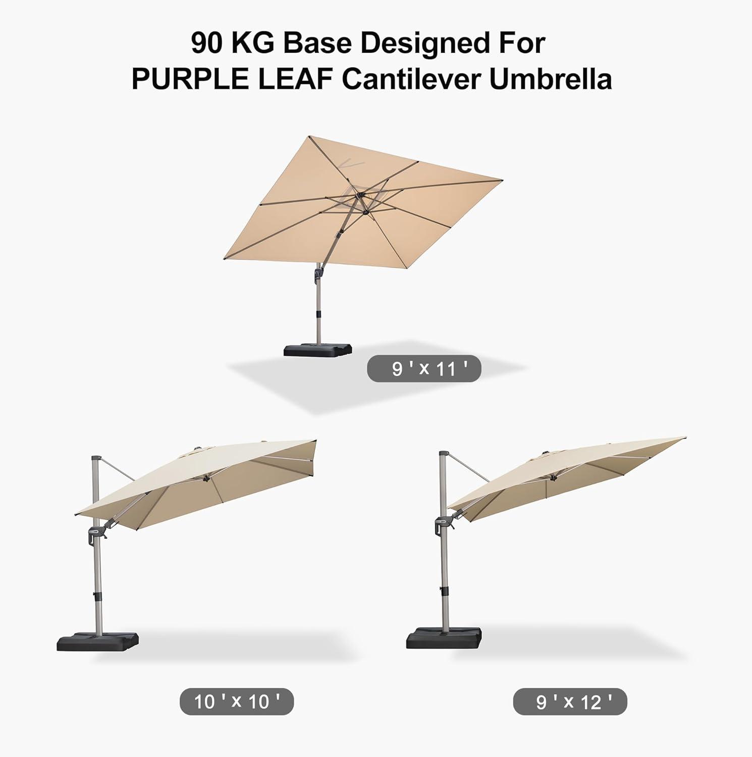 image:imagePURPLE LEAF HLR75 Patio Umbrella Base Stand Heavy Duty Outdoor Umbrella Weighted Base Water amp Sand Filled 326 335358 346