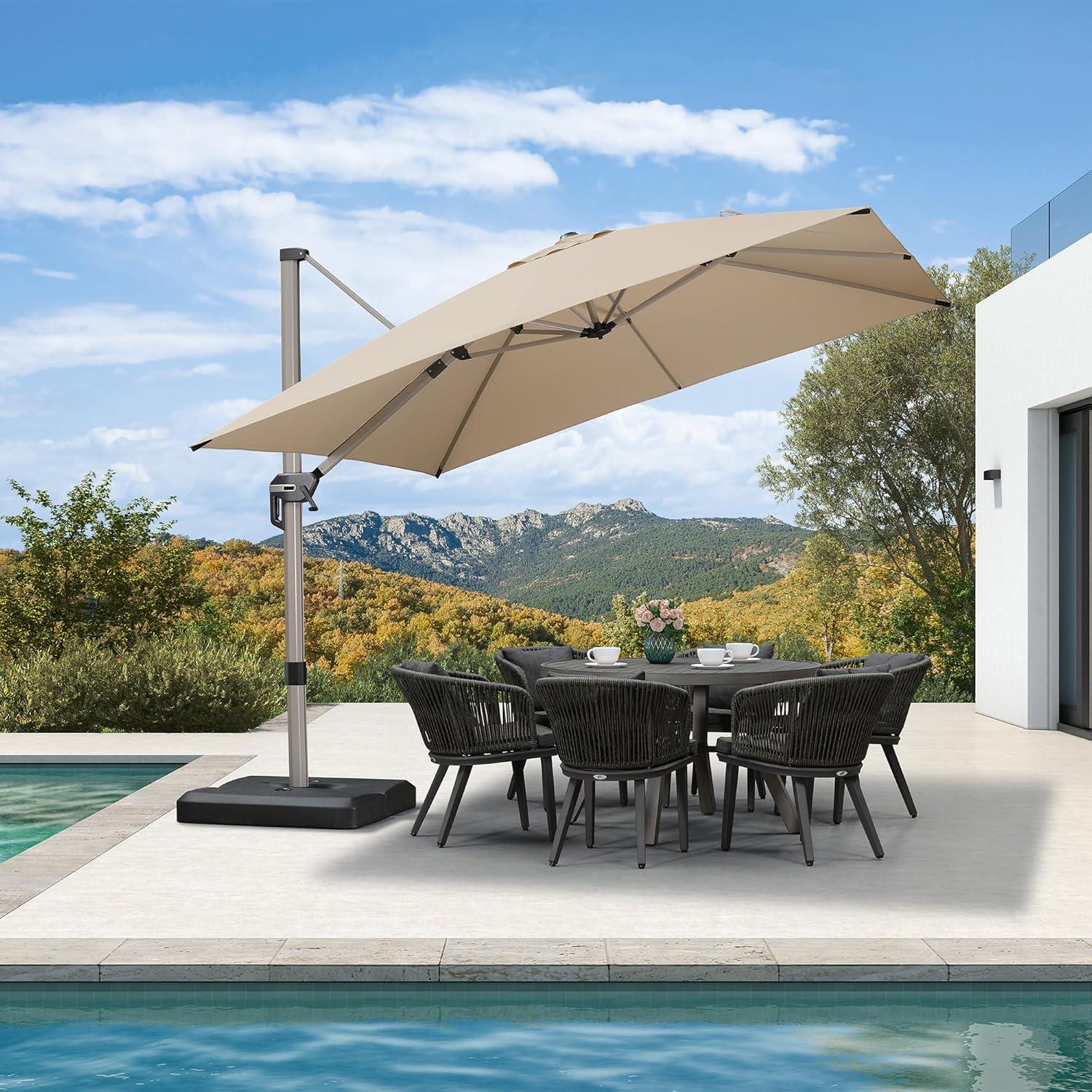 image:imagePURPLE LEAF HLR75 Patio Umbrella Base Stand Heavy Duty Outdoor Umbrella Weighted Base Water amp Sand Filled 326 335358 346
