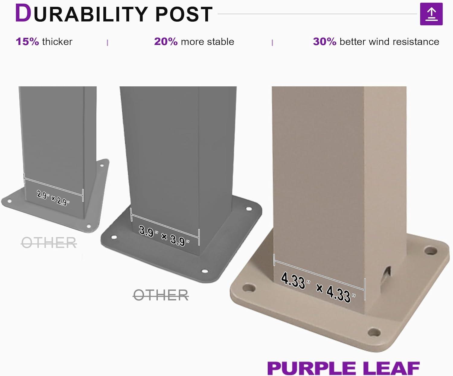 image:imagePURPLE LEAF Louvered Pergola 12 24 Outdoor Hardtop Gazebo Adjustable Aluminum Sun Shade for Deck Garden Backyard Patio Retractable Roof CanopyAluminum with Lights