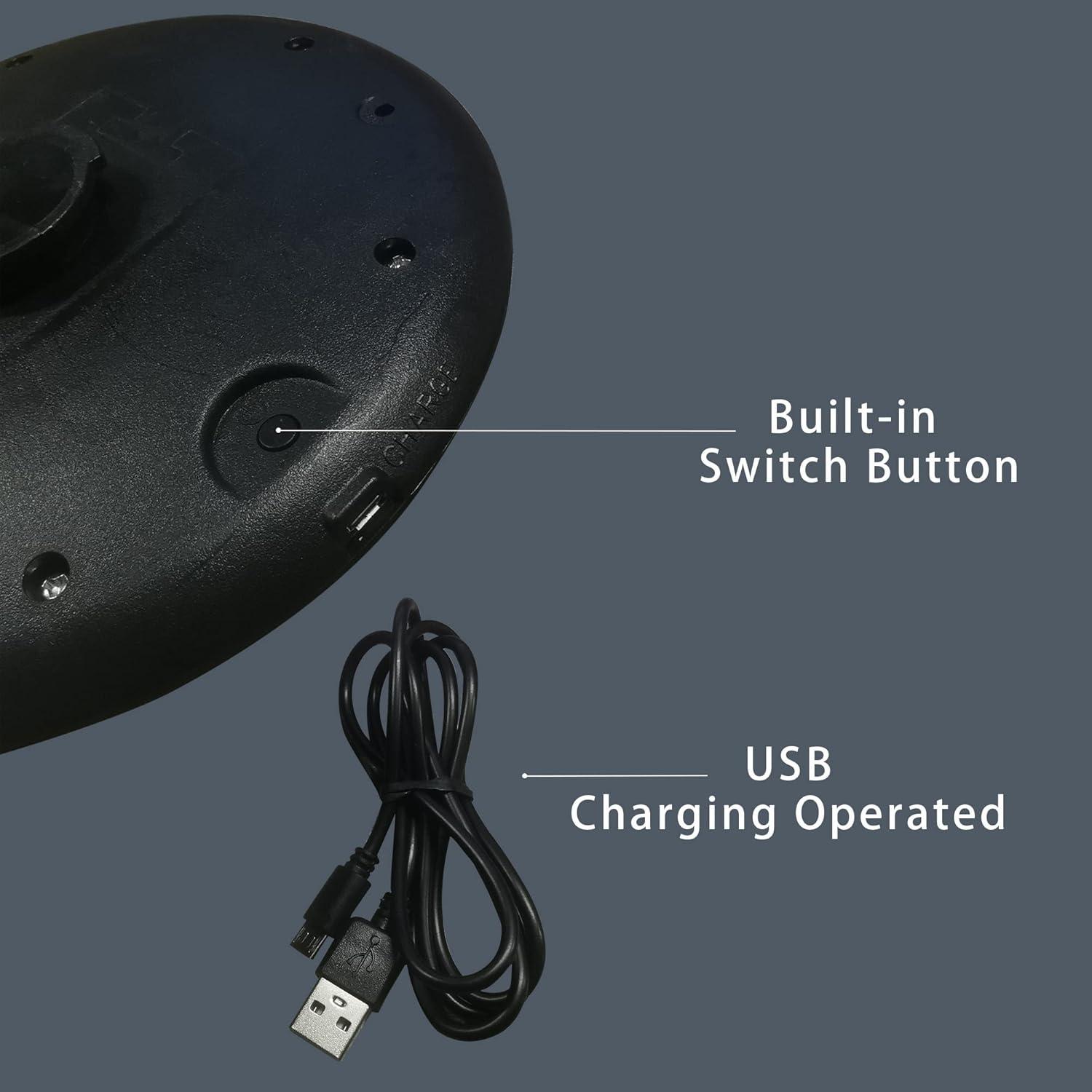 image:imagePURPLE LEAF Patio Umbrella Light with Remote Control 12 Color Brightness for Patio Umbrellas Camping Tents or Outdoor Use Black