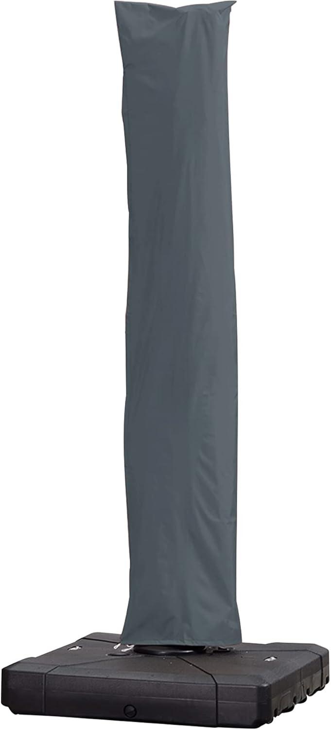 image:imagePURPLE LEAF Patio Umbrella Parasol Cover UV Resistant Outdoor Offset Cantilever Umbrella Cover with Zipper and Rod Navy BlueGrey