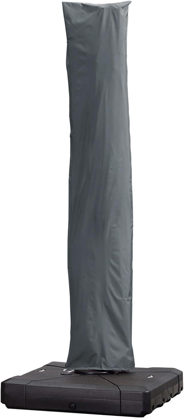 image:imagePURPLE LEAF Patio Umbrella Parasol Cover UV Resistant Outdoor Offset Cantilever Umbrella Cover with Zipper and Rod Navy BlueLight Grey