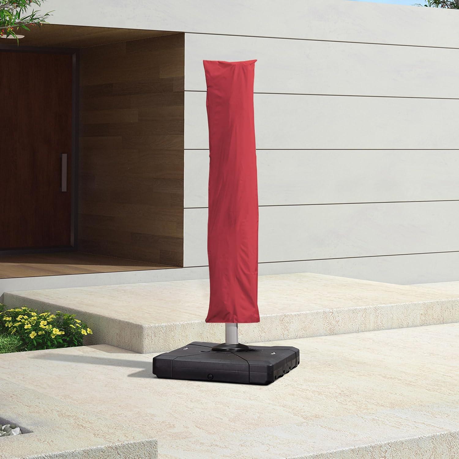 image:imagePURPLE LEAF Patio Umbrella Parasol Cover UV Resistant Outdoor Offset Cantilever Umbrella Cover with Zipper and Rod Navy BlueTerra