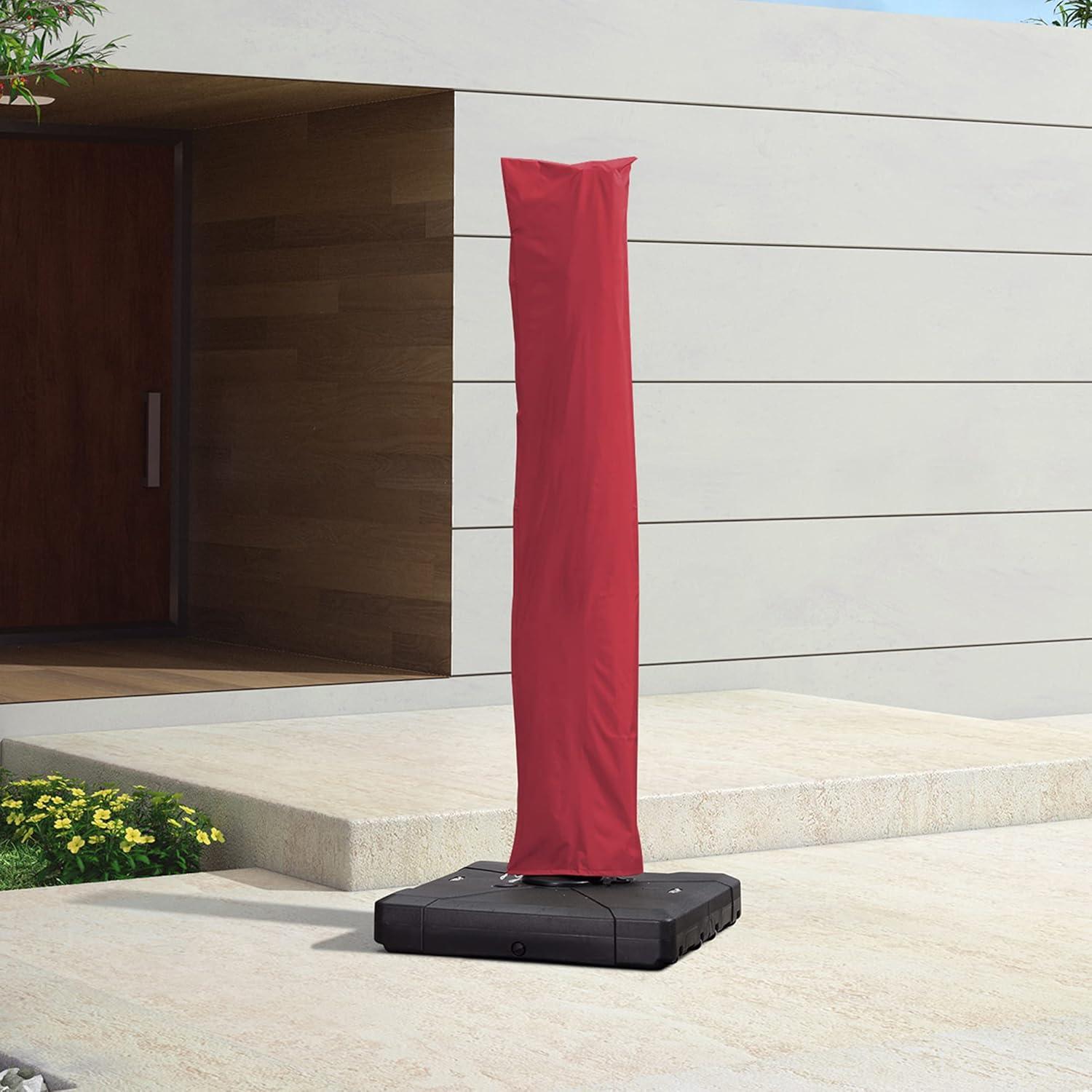 image:imagePURPLE LEAF Patio Umbrella Parasol Cover UV Resistant Outdoor Offset Cantilever Umbrella Cover with Zipper and Rod Navy BlueTerra