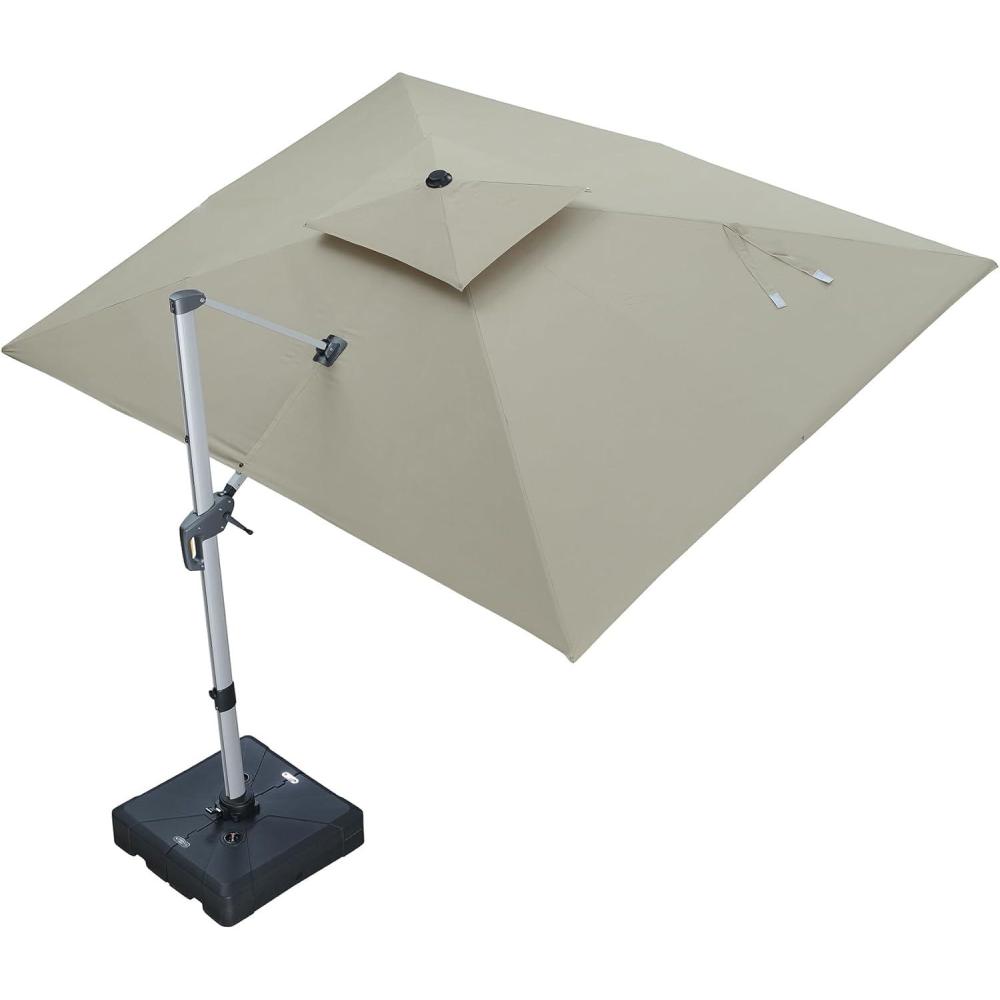 image:imagePURPLE LEAF 10 X 13 Patio Umbrella Outdoor Rectangle Umbrella Large Cantilever Umbrella Windproof Offset Heavy Duty Sun for Garden Deck Pool Patio BeigeSpectrum Sand