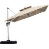 image:imagePURPLE LEAF 10 X 13 Patio Umbrella Outdoor Rectangle Umbrella Large Cantilever Umbrella Windproof Offset Heavy Duty Sun for Garden Deck Pool Patio BeigeBeige