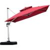 image:imagePURPLE LEAF 10 X 13 Patio Umbrella Outdoor Rectangle Umbrella Large Cantilever Umbrella Windproof Offset Heavy Duty Sun for Garden Deck Pool Patio BeigeTerra