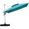 image:imagePURPLE LEAF 10 X 13 Patio Umbrella Outdoor Rectangle Umbrella Large Cantilever Umbrella Windproof Offset Heavy Duty Sun for Garden Deck Pool Patio BeigeTurquoise Blue