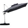 image:imagePURPLE LEAF 10 X 13 Patio Umbrella Outdoor Rectangle Umbrella Large Cantilever Umbrella Windproof Offset Heavy Duty Sun for Garden Deck Pool Patio BeigeGrey