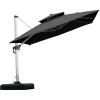 image:imagePURPLE LEAF 10 X 13 Patio Umbrella Outdoor Rectangle Umbrella Large Cantilever Umbrella Windproof Offset Heavy Duty Sun for Garden Deck Pool Patio BeigeBlack