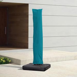 PURPLE LEAF Patio Umbrella Parasol Cover UV Resistant Outdoor Offset Cantilever Umbrella Cover with Zipper and Rod, Navy Blue(Turquoise Blue)