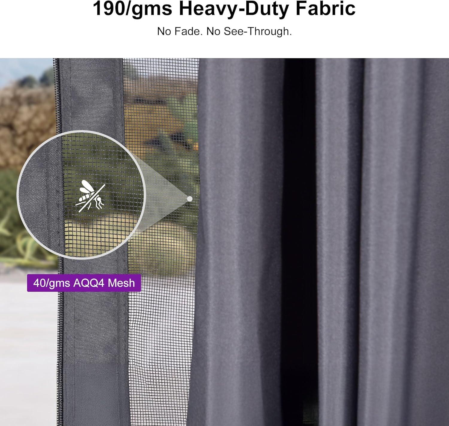 image:imagePURPLE LEAF Louvered Pergola 94AS 11 x 14 Outdoor Aluminum Pergola with Adjustable Roof for Deck Backyard Garden Grey Hardtop GazeboAluminum Polyester Curtain