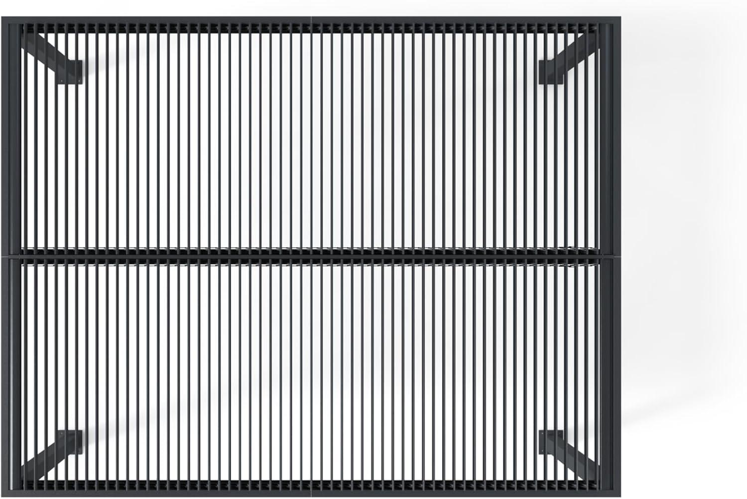 image:imagePURPLE LEAF Louvered Pergola 94AS 11 x 14 Outdoor Aluminum Pergola with Adjustable Roof for Deck Backyard Garden Grey Hardtop GazeboAluminum