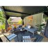 image:imagePURPLE LEAF Outdoor Louvered Pergola 10  13 Adjustable Metal Roof Hardtop Gazebo